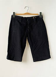 Bermuda tissage popeline taille normale noir FREEMAN T.PORTER femme
