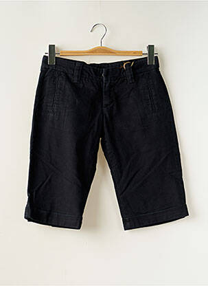 Bermuda tissage popeline taille normale noir FREEMAN T.PORTER femme