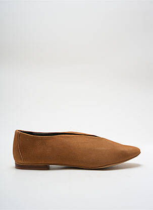 Mocassins chiquet talon plat jusqu'à 3cm marron SMS femme
