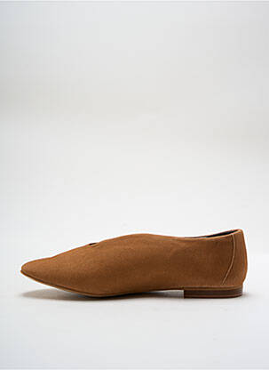 Mocassins chiquet talon plat jusqu'à 3cm marron SMS femme