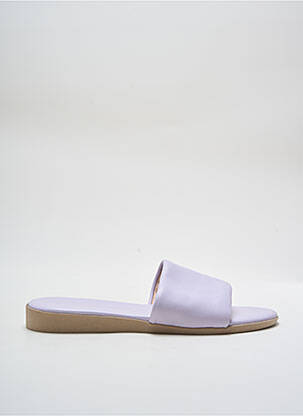 Mules/sabots matière lisse talon plat jusqu'à 3cm gris NICOLAS LAINAS femme