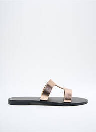 Mules/sabots matière lisse talon plat jusqu'à 3cm rose NICOLAS LAINAS femme