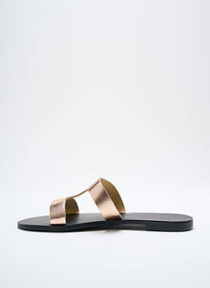 Mules/sabots matière lisse talon plat jusqu'à 3cm rose NICOLAS LAINAS femme