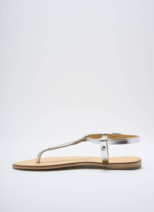 Tongs argent NICOLAS LAINAS pour femme