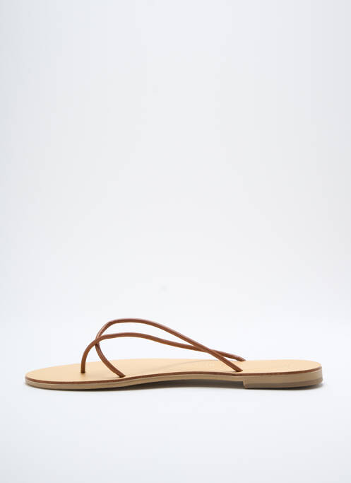 Tongs marron NICOLAS LAINAS pour femme
