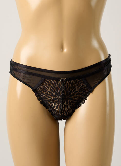 Tanga noir MORGAN pour femme