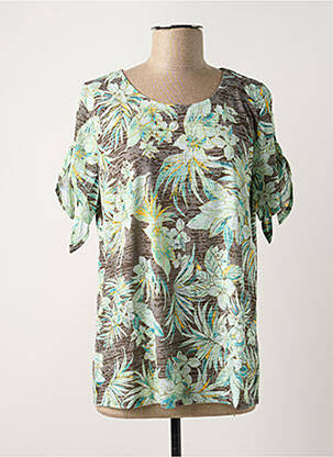 Top tissage jersey manches courtes vert DAMART femme