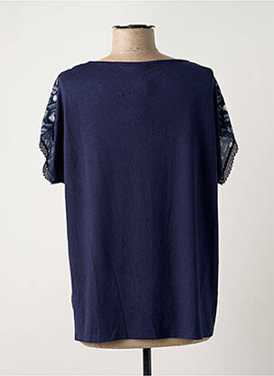 Top imprimé fantaisie manches courtes bleu DAMART femme