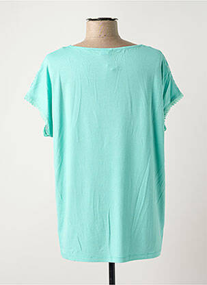 Top imprimé fantaisie manches courtes bleu clair DAMART femme