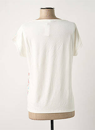 Top imprimé fantaisie manches courtes blanc DAMART femme