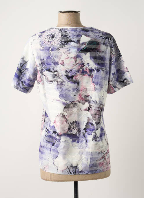 Top tissage jersey manches courtes bleu DAMART femme