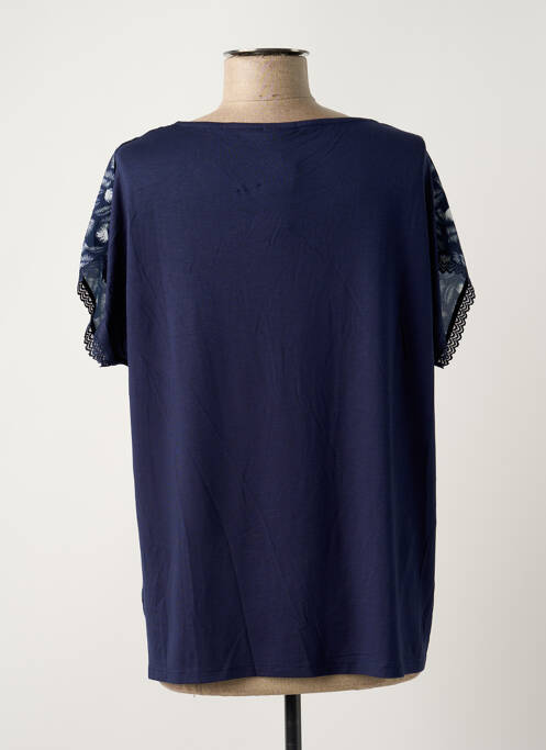 Top imprimé fantaisie manches courtes bleu DAMART femme