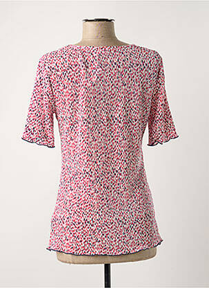 Top tissage crêpe manches courtes rouge DAMART femme