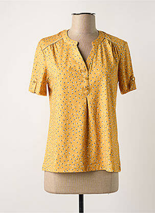 Top stretch manches courtes jaune DAMART femme