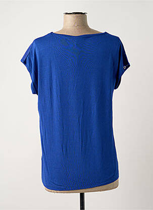 T-shirt col rond manches courtes bleu DAMART femme