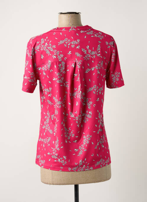 Top tissage jersey manches courtes rose DAMART femme