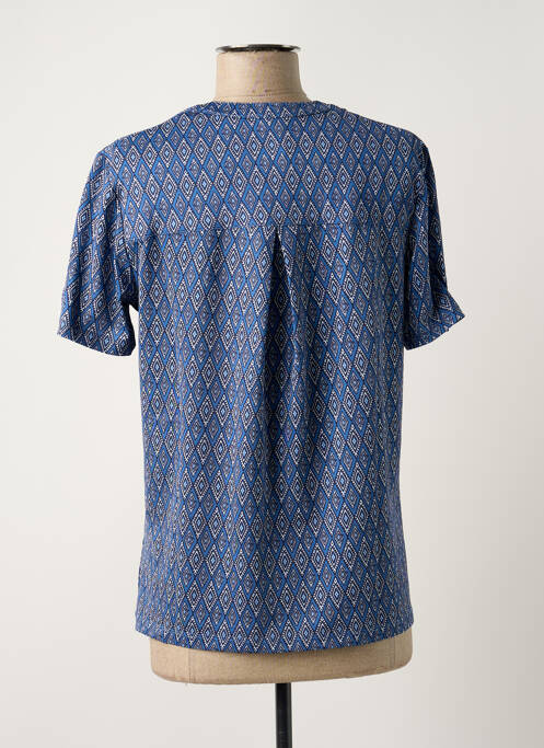 Top tissage jersey manches courtes bleu DAMART femme