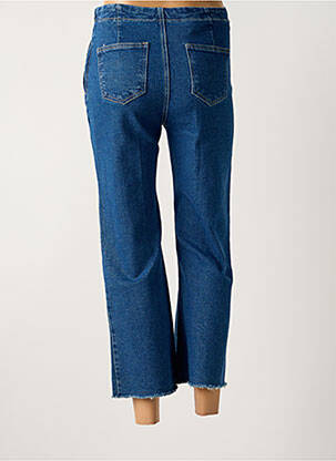 Pantalon 7/8 taille haute taille haute bleu LAAGAM femme