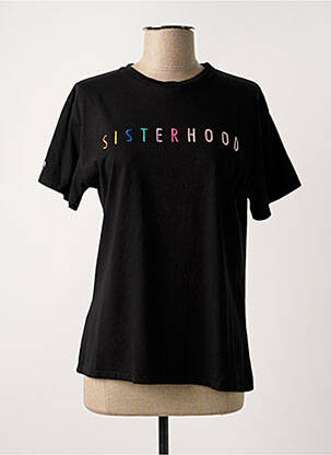 T-shirt stretch manches courtes noir LAAGAM femme