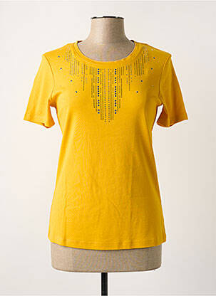 Top tissage jersey manches courtes jaune DAMART femme