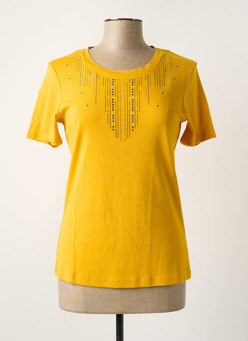 Top tissage jersey manches courtes jaune DAMART femme