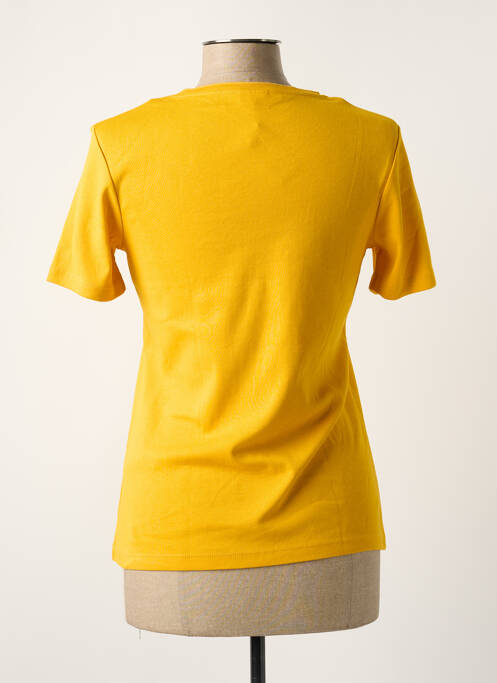 Top tissage jersey manches courtes jaune DAMART femme