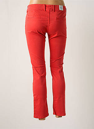 Pantalon 7/8 taille à pinces rouge DONOVAN femme