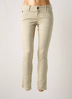 Pantalon chino taille basse taille basse beige DONOVAN femme