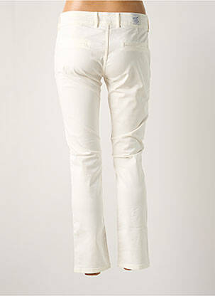 Pantalon 7/8 taille à pinces blanc DONOVAN femme