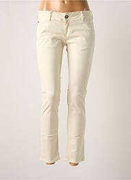 Pantalon chino taille basse taille basse beige clair DN.SIXTY SEVEN femme