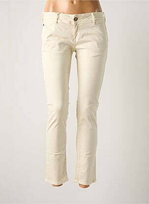 Pantalon chino taille basse taille basse beige clair DN.SIXTY SEVEN femme