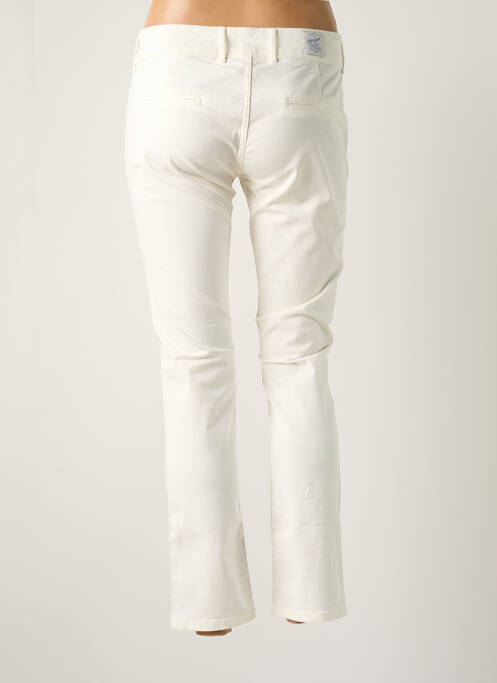Pantalon 7/8 tissage popeline blanc DONOVAN femme