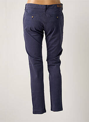 Pantalon chino taille basse taille basse bleu REIKO femme