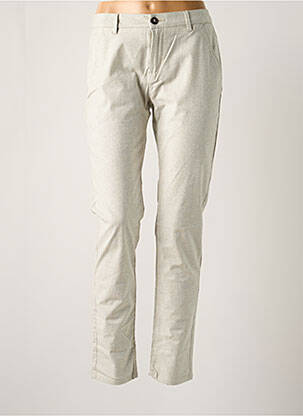 Pantalon chino taille basse taille basse gris REIKO femme