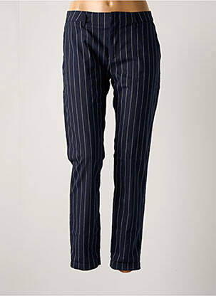Pantalon chino taille basse taille basse bleu REIKO femme