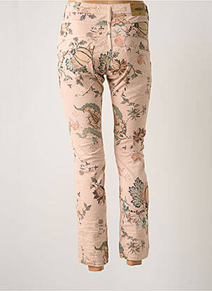 Jeans coupe slim stretch taille basse rose PLEASE femme
