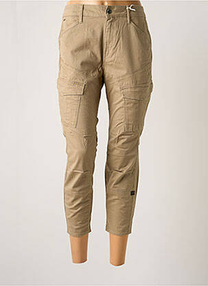 Pantalon cargo tissage popeline taille basse beige G STAR femme