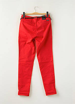 Pantalon chino tissage popeline taille normale rouge MAISON SCOTCH femme