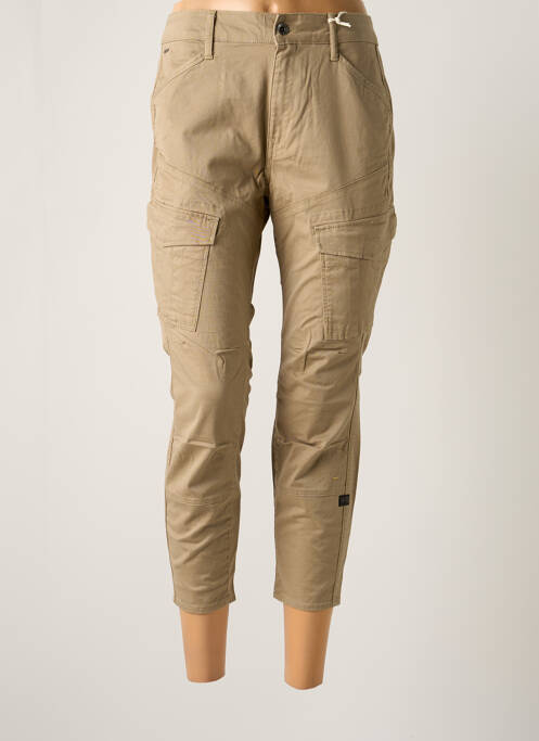 Pantalon cargo tissage popeline taille basse beige G STAR femme