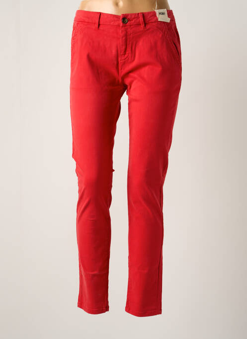 Pantalon chino rouge REIKO pour femme