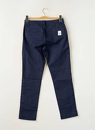 Pantalon chino broderie galons latéraux taille basse bleu MKT STUDIO femme