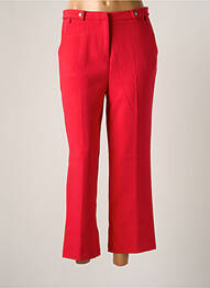 Pantalon 7/8 fermeture zippée sous rabat avec crochet taille normale rouge GRACE & MILA femme