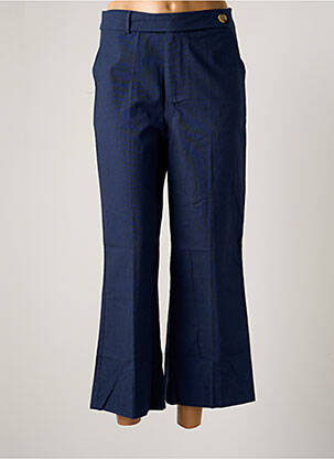 Pantalon 7/8 taille haute taille haute bleu GRACE & MILA femme
