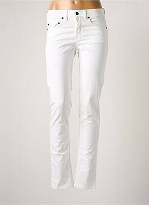 Pantalon slim taille basse taille basse blanc BREIZH ANGEL femme