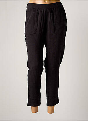 Pantalon 7/8 taille à pinces taille normale noir ICHI femme
