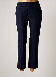 Pantalon 7/8 tissage popeline bleu LEON & HARPER femme