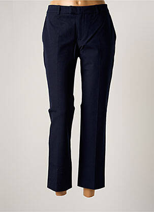 Pantalon 7/8 tissage popeline bleu LEON & HARPER femme
