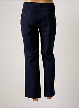 Pantalon 7/8 tissage popeline bleu LEON & HARPER femme