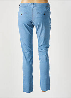Pantalon chino tissage popeline bleu REIKO femme