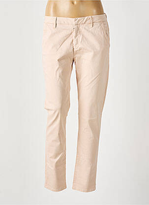 Pantalon chino tissage popeline rose REIKO femme